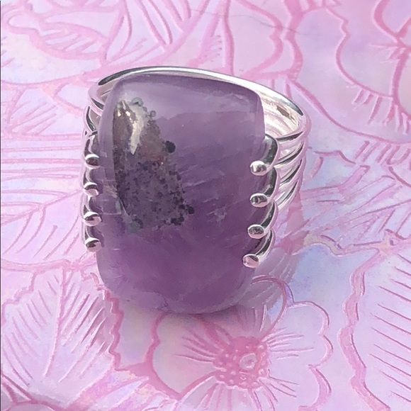 COPY - BOUTIQUE SUPER 23 AMETHYST 925 SILVER RING, SZ 7.5 - Picture 6 of 12